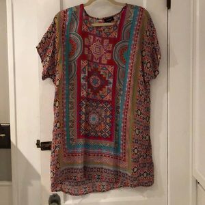 100% silk patterned dress by Tolani